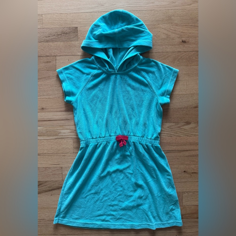 Hanna Andersson Turquoise Hooded Casual Dress